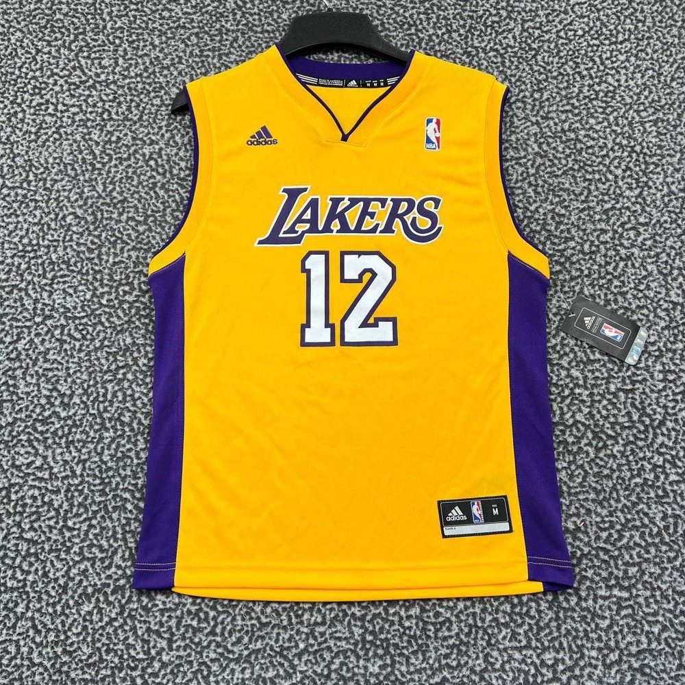 Los Angeles Lakers Howard #12 Jersey Shirt Youth Medium 10-12 Yellow Adidas New